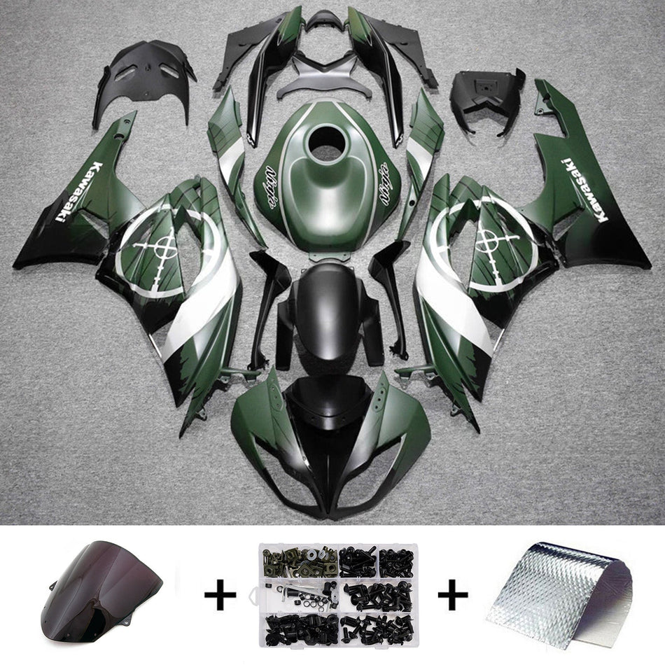 インジェクションフェアリングキット ボディワーク プラスチック ABS カワサキ ZX6R 636 2009-2012 に適合