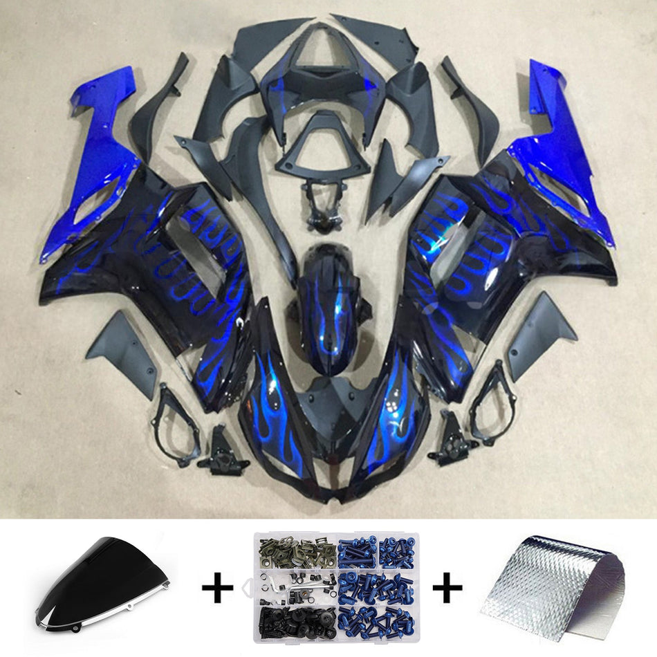 インジェクションフェアリングキット ボディワーク プラスチック ABS カワサキ ZX6R 636 2007-2008 に適合