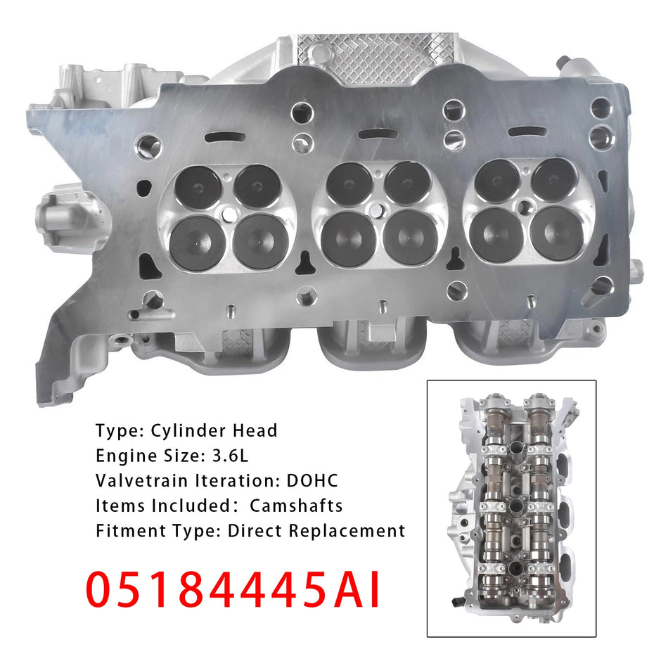 ダッジ・クライスラー・ジープ 3.6L用 新品 左側シリンダーヘッド 05184445AI