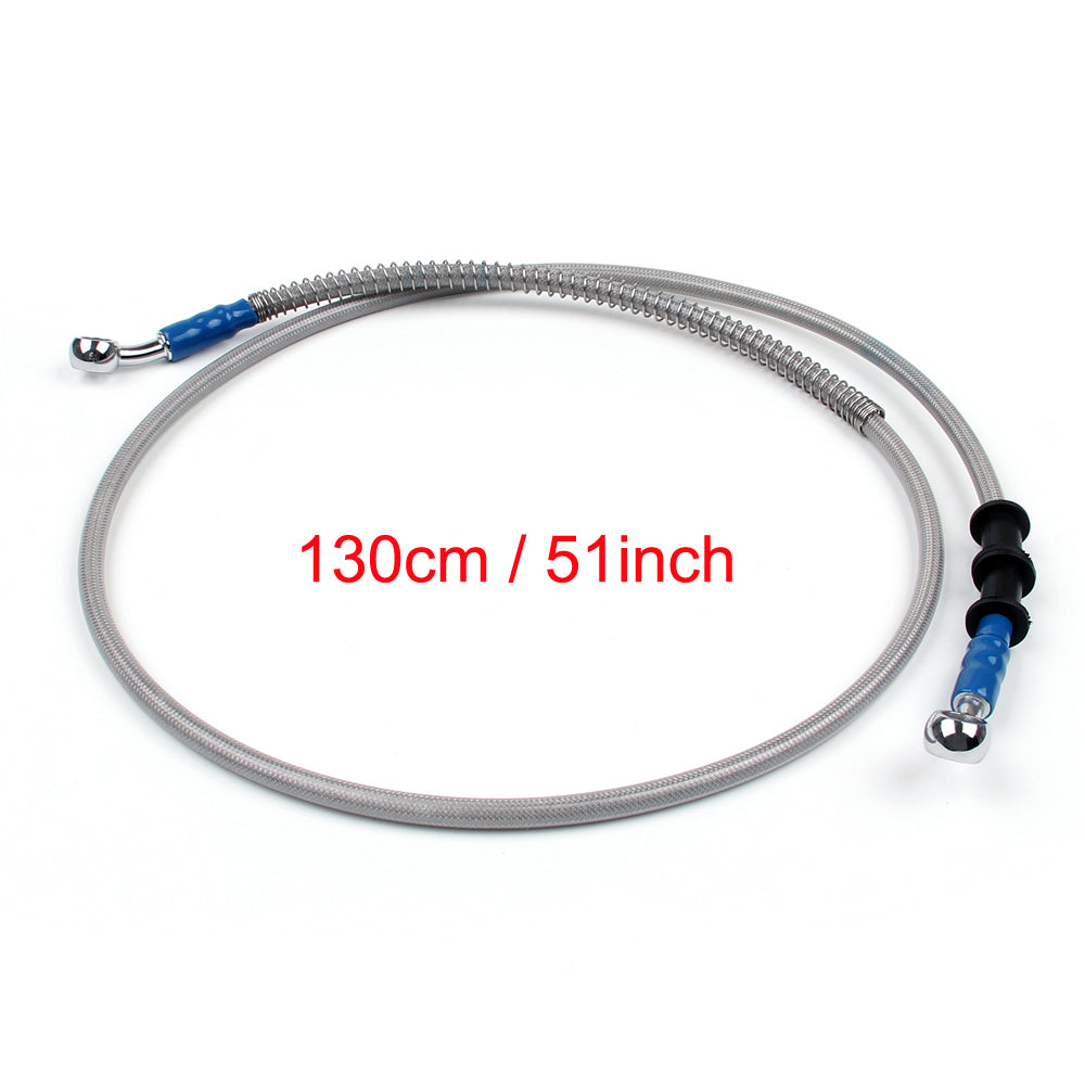 130cm/51 M10 Brake Oil Hose Line Banjo Fitting Stainless Steel End