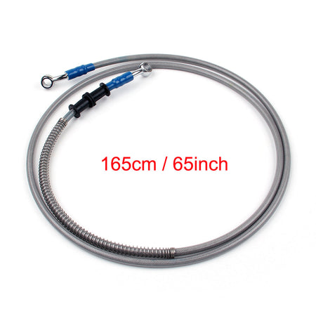 165cm/65 M10 Brake Oil Hose Line Banjo Fitting Stainless Steel End