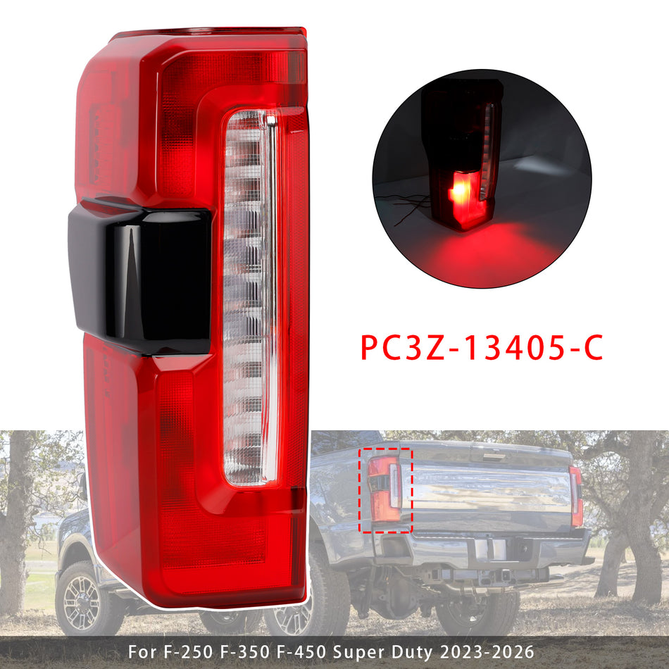 フォード F-250 F350 F450 スーパーデューティー用 ブラインドスポット機能付き左側LEDテールライト 23-2026