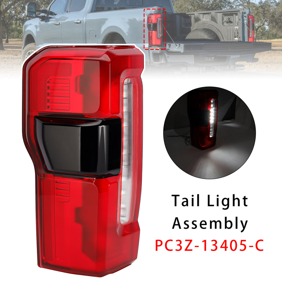 フォード F-250 F350 F450 スーパーデューティー用 ブラインドスポット機能付き左側LEDテールライト 23-2026