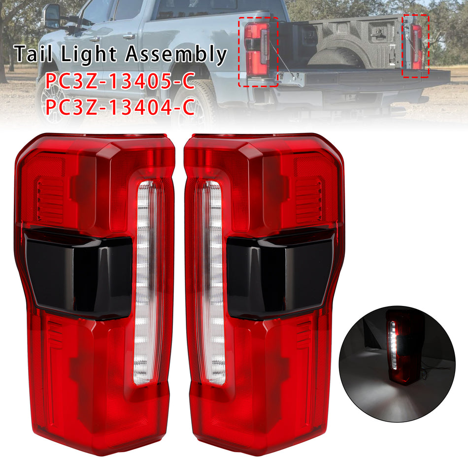 フォード F-250 F350 F450 スーパーデューティー 2023-2026 用 L+R LED テールライト（ブラインドスポット機能付き）