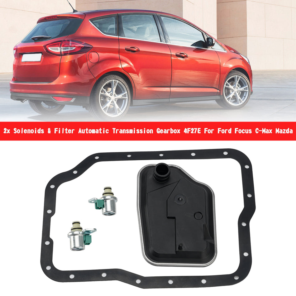 02.2007 - 09.2010 FORD C-MAX (DM2) 1.6、製造年 1596 ccm、100 PS 2x ソレノイド &amp; フィルター オートマチックトランスミッションギアボックス 4F27E XS4P-7H148-AC 汎用