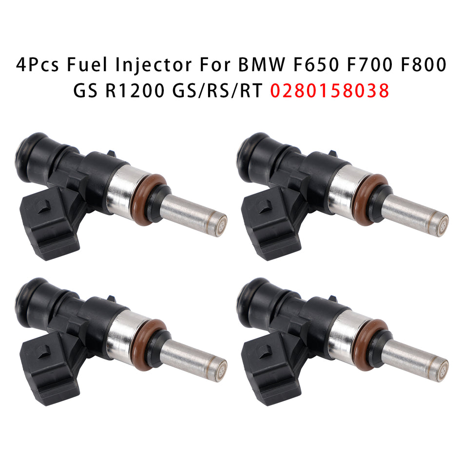 BMW F650 F700 F800 GS R1200 GS/RS/RT用 燃料インジェクター 4個 0280158038