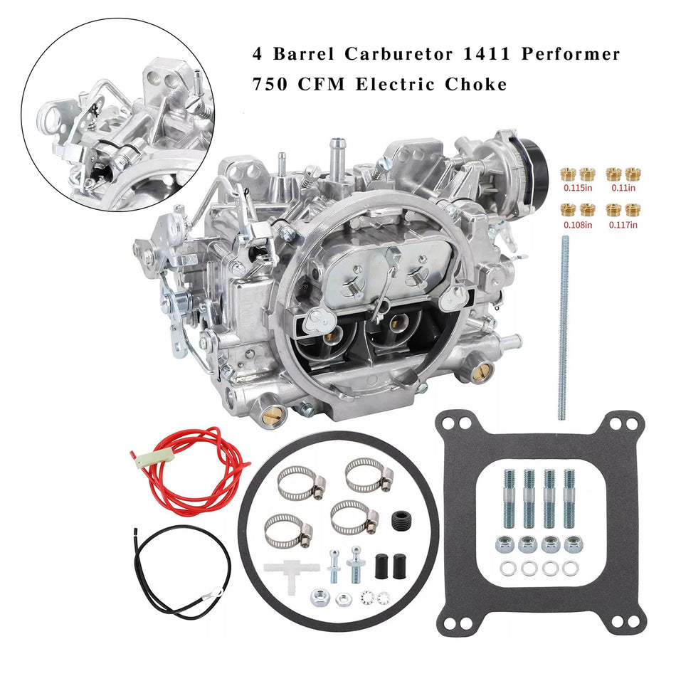 1411 Performer 750 CFM 電動チョーク用 4 バレル キャブレター
