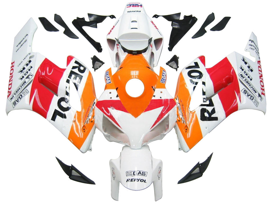 2004-2005 ホンダ CBR 1000 RR Amotopart フェアリング ホワイト オレンジ レプソル レーシング カスタム フェアリング