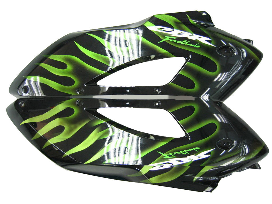 2004-2005 ホンダ CBR 1000 RR ブラック &amp; グリーン フレイム レーシング Amotopart フェアリング