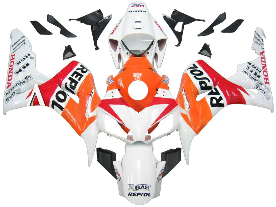 2006-2007 ホンダ CBR 1000 RR ホワイト オレンジ レプソル レーシング フェアリング ジェネリック