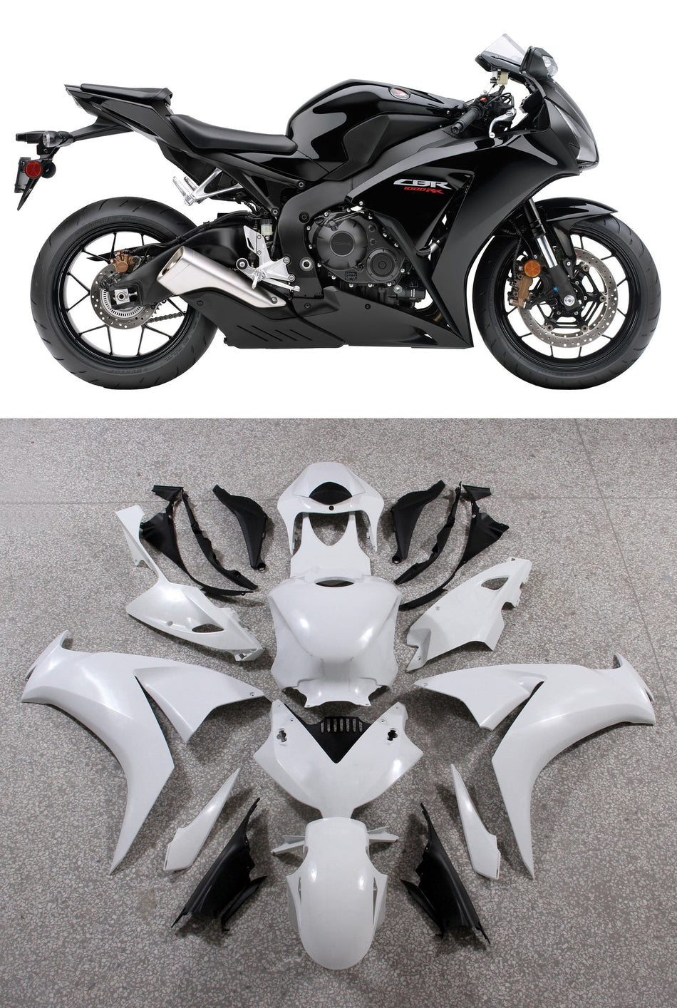 2012-2016 ホンダ CBR1000RR ブラック CBR レーシングフェアリング ジェネリック