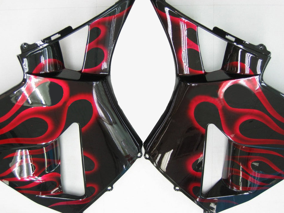 2003-2004 ホンダ CBR 600 RR ブラック &amp; レッド フレイム レーシング フェアリング ジェネリック