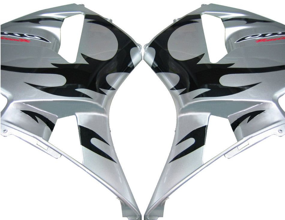 フェアリング 2003-2004 ホンダ CBR 600 RR シルバー &amp; ブラック トライバル タトゥー レーシング ジェネリック