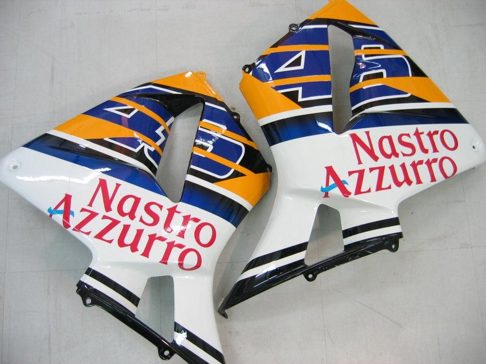 フェアリング 2003-2004 ホンダ CBR 600 RR イエロー &amp; ブルー No.46 N. Azzurro Racing ジェネリック