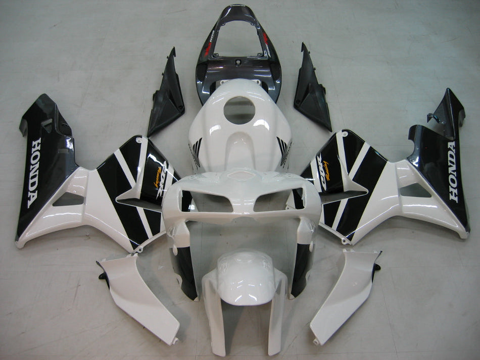 2005-2006 ホンダ CBR 600 RR ホワイト &amp; ブラック CBR レーシングフェアリング ジェネリック