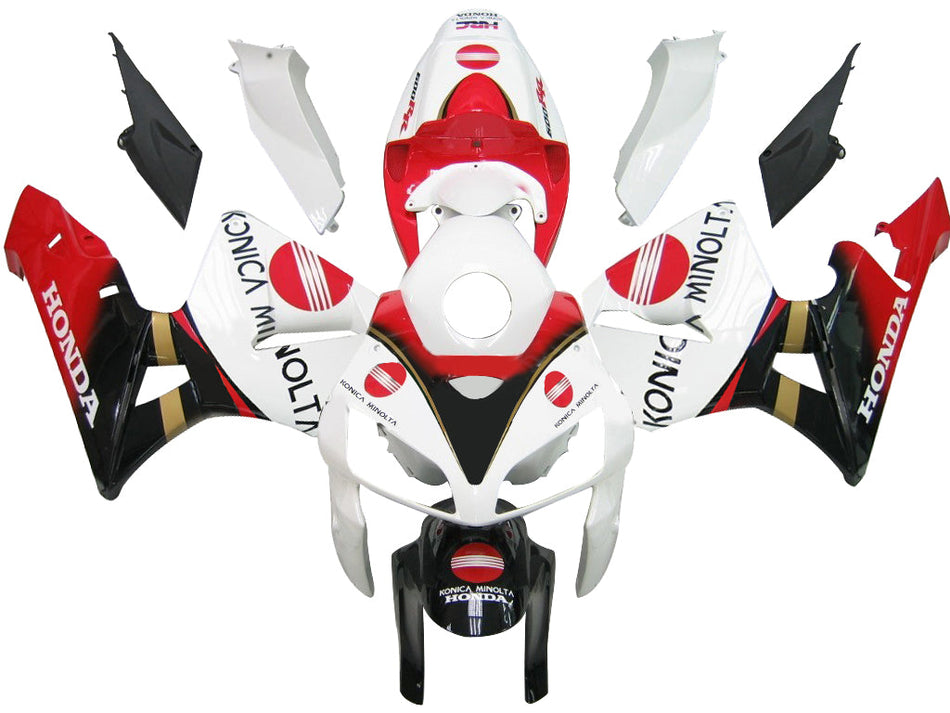 2005-2006 ホンダ CBR 600 RR レッド ホワイト ブラック コニカ レーシング フェアリング ジェネリック