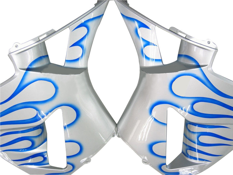 2005-2006 ホンダ CBR 600 RR シルバー &amp; ブルー フレイム レーシング フェアリング ジェネリック