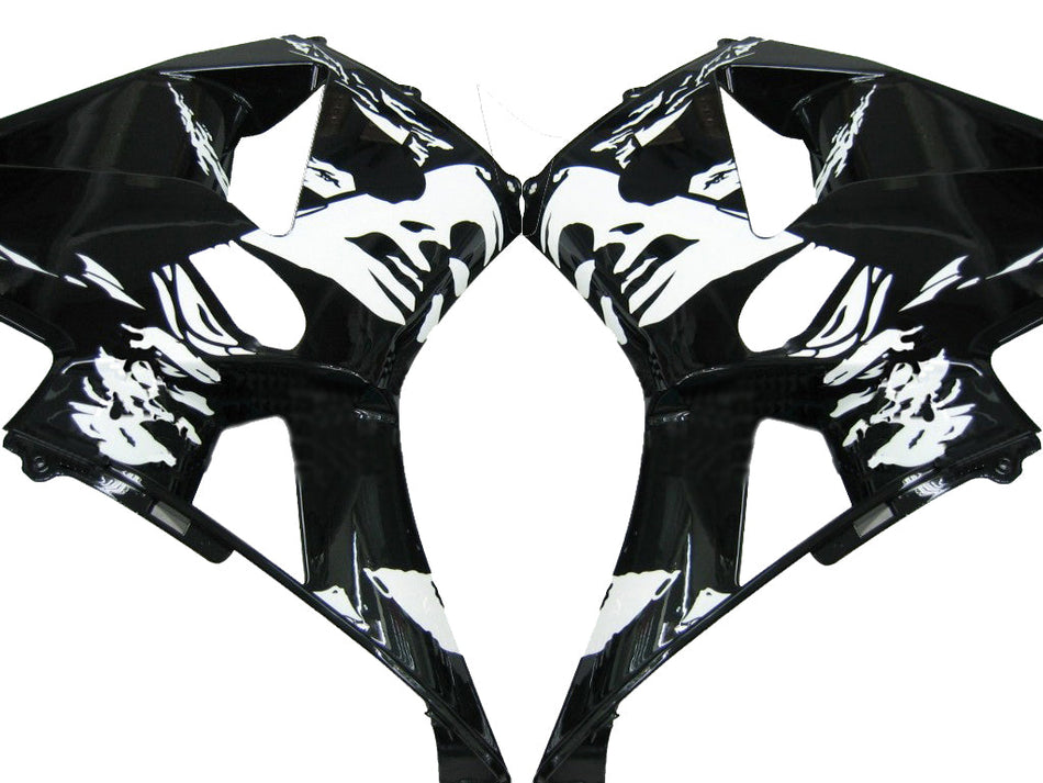 2005-2006 ホンダ CBR 600 RR ホワイト &amp; ブラック トライバル レーシング フェアリング ジェネリック
