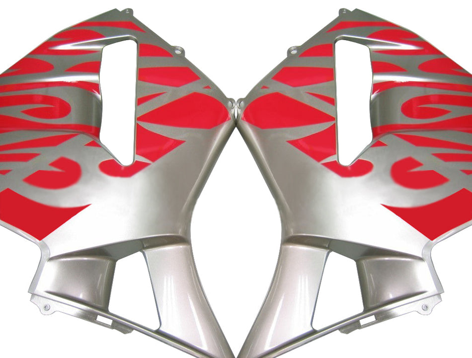 2005-2006 ホンダ CBR 600 RR シルバー &amp; レッド トライバル レーシング フェアリング ジェネリック