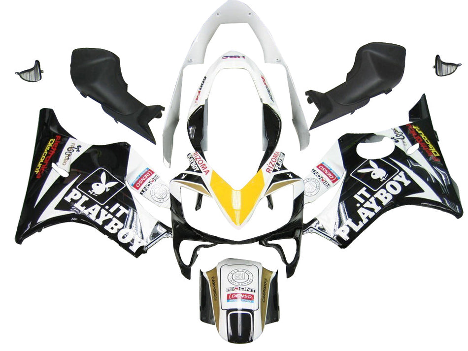 2004-2007 ホンダ CBR 600 F4i ブラック プレイボーイ レーシング フェアリング ジェネリック