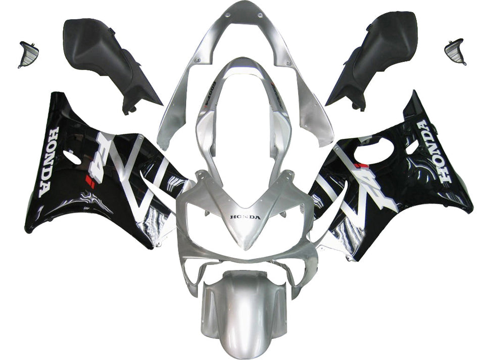 2004-2007 ホンダ CBR 600 F4i シルバー &amp; ブラック F4i レーシングフェアリング ジェネリック