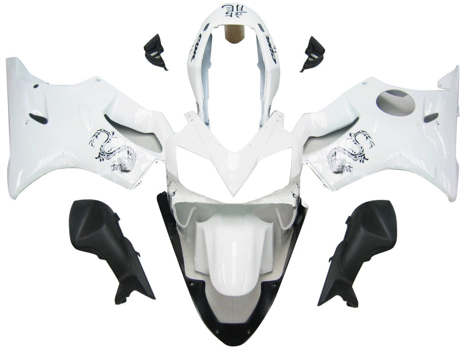 2004-2007 ホンダ CBR 600 F4i ホワイト &amp; チャイニーズ ドラゴン レーシング フェアリング ジェネリック