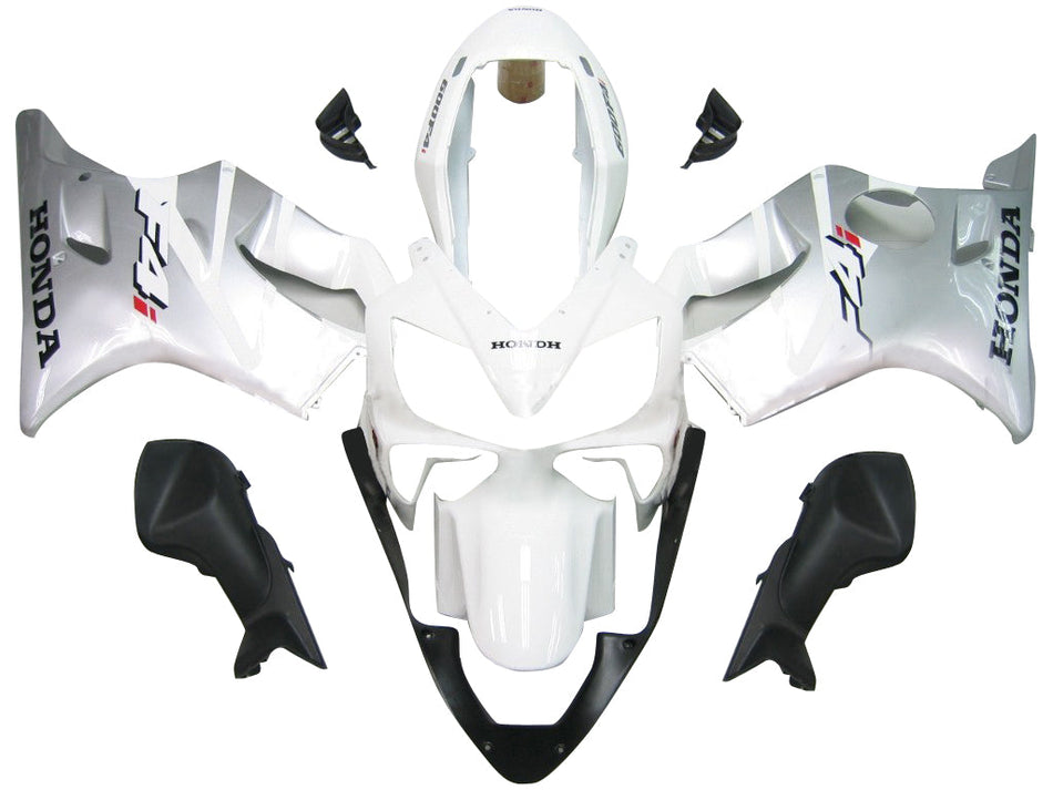 2004-2007 ホンダ CBR 600 F4i ホワイト &amp; シルバー F4i レーシングフェアリング ジェネリック