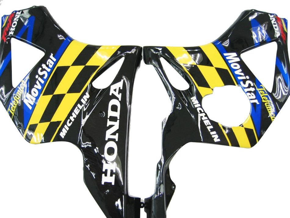 2002-2003 ホンダ CBR 954 RR マルチカラー チェッカー モビスター レーシング フェアリング ジェネリック
