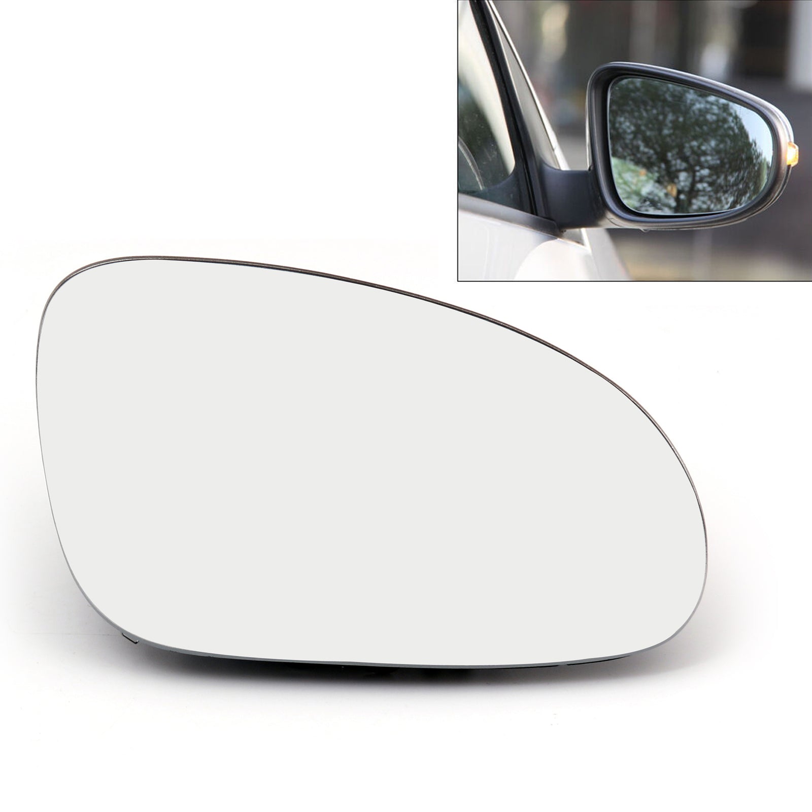 Door Mirror Right Side Glass Heated W/Holder For VW Golf GTI Jetta MK5 Passat B6