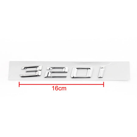 Car Rear Badge Emblem Metal 320i For BMW E21 E90 E46 E36 E30 F30 Saloon Chrome