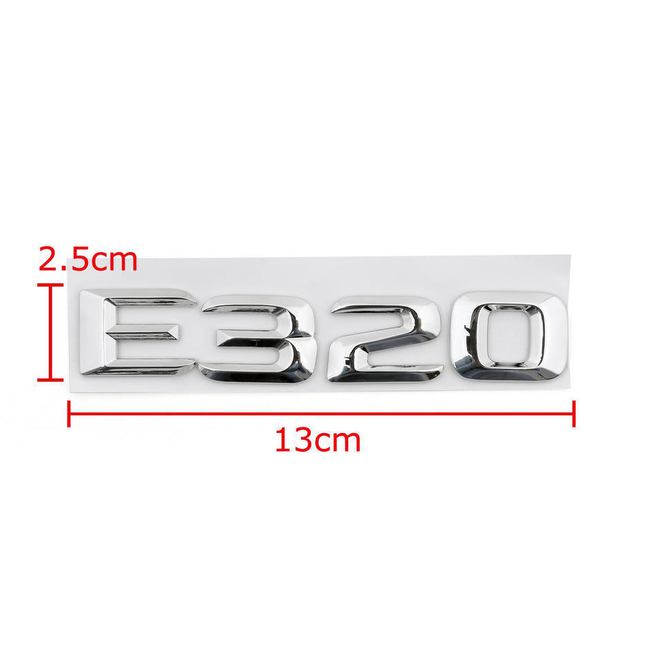 Car Trunk Rear Emblem Badge Letters E320 for W124 W210 W211 E320 Chrome