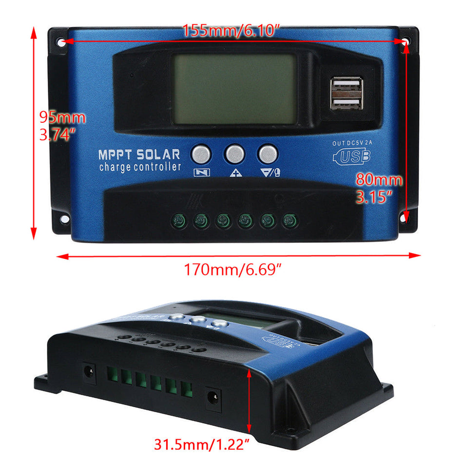 12V-48V MPPT PWM ソーラー充電コントローラ 鉛蓄電池 Lifepo4 リチウム充電器