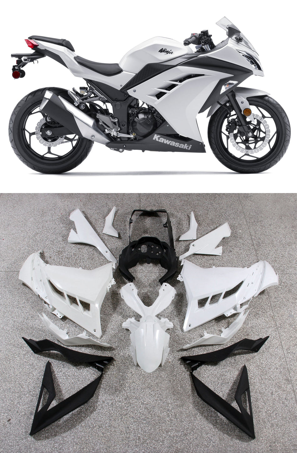 2013-2024 カワサキ EX300/Ninja300 インジェクションフェアリングキット ボディワーク プラスチック ABS