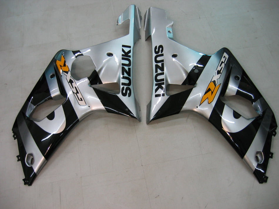 2000-2002 スズキ GSXR 1000 シルバー &amp; ブラック レーシング アモトパーツ フェアリング