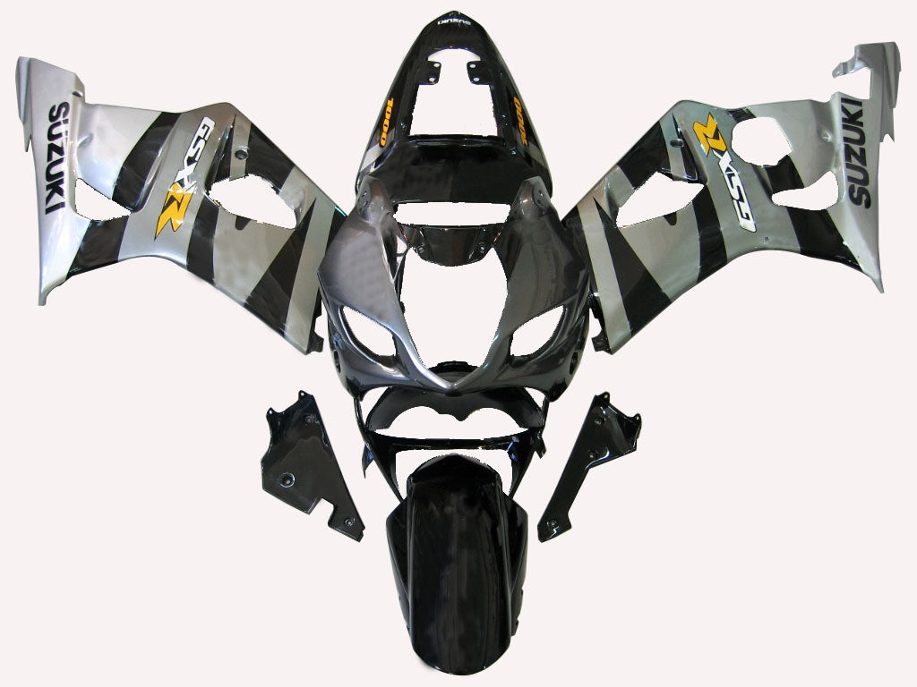 For GSXR1000 2003-2004 Bodywork Fairing Black ABS Injection Molded Plastics Set