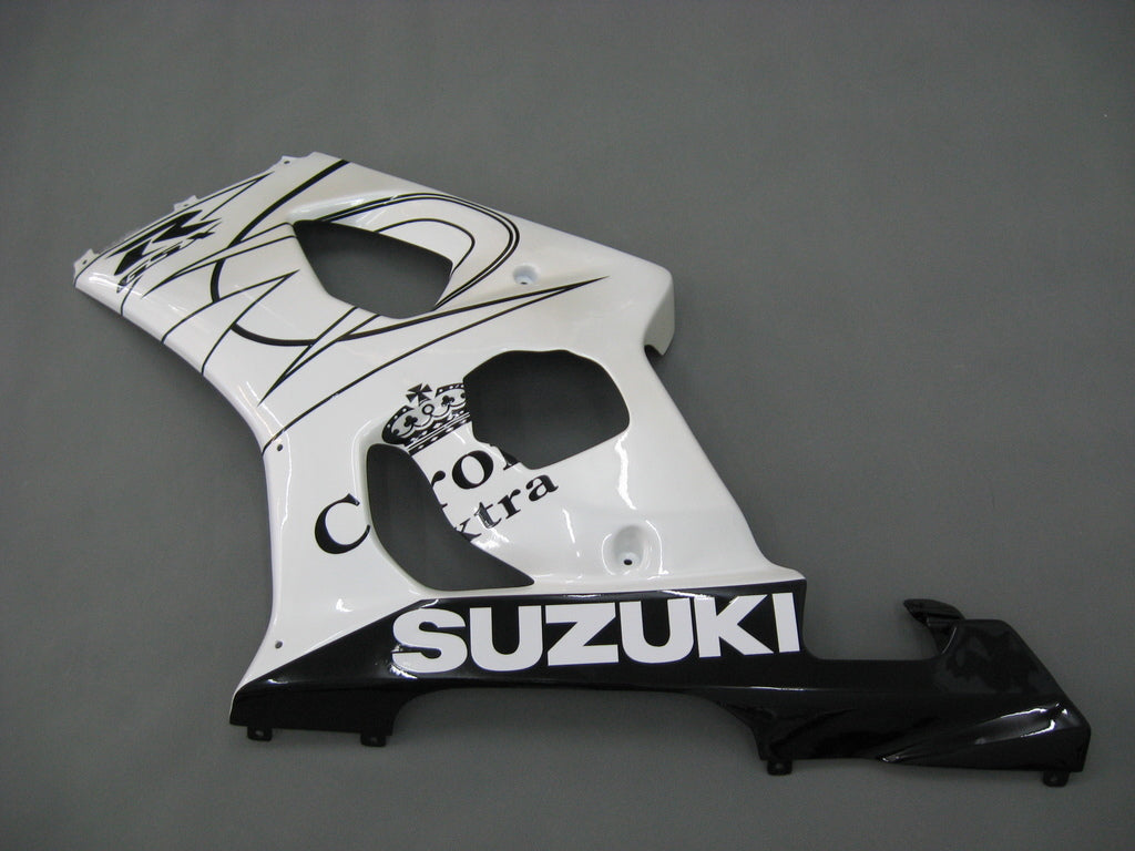 For GSXR1000 2003-2004 Bodywork Fairing White ABS Injection Molded Plastics Set