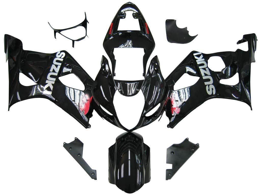 For GSXR1000 2003-2004 Bodywork Fairing Black ABS Injection Molded Plastics Set