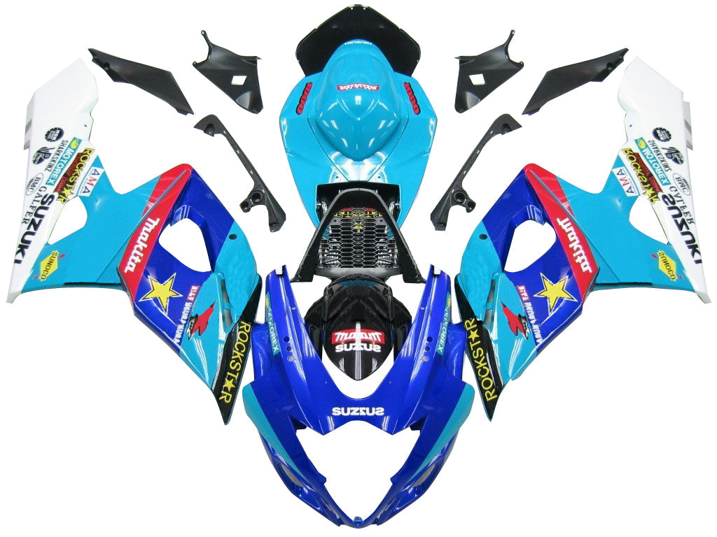 For GSXR1000 2005-2006 Bodywork Fairing Blue ABS Injection Molded Plastics Set