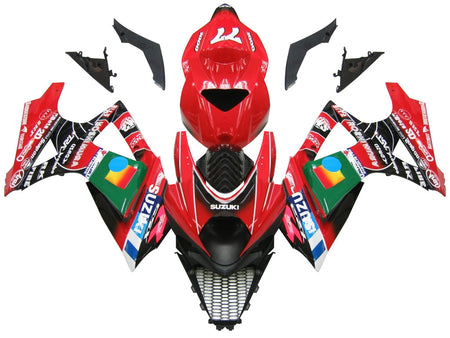 For GSXR1000 2007-2008 Bodywork Fairing Red ABS Injection Molded Plastics Set