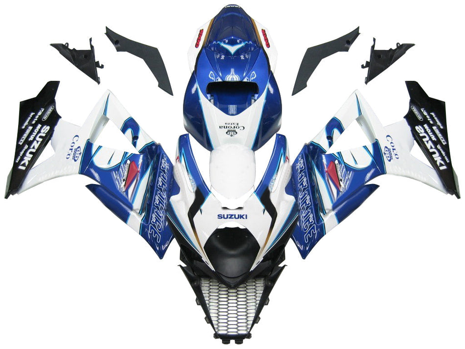 2007-2008 スズキ GSXR 1000 ホワイト ブルー アルスター コロナ レーシング フェアリング ジェネリック