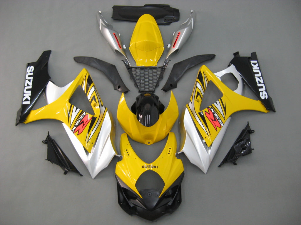 For GSXR1000 2007-2008 Bodywork Fairing Yellow ABS Injection Molded Plastics Set