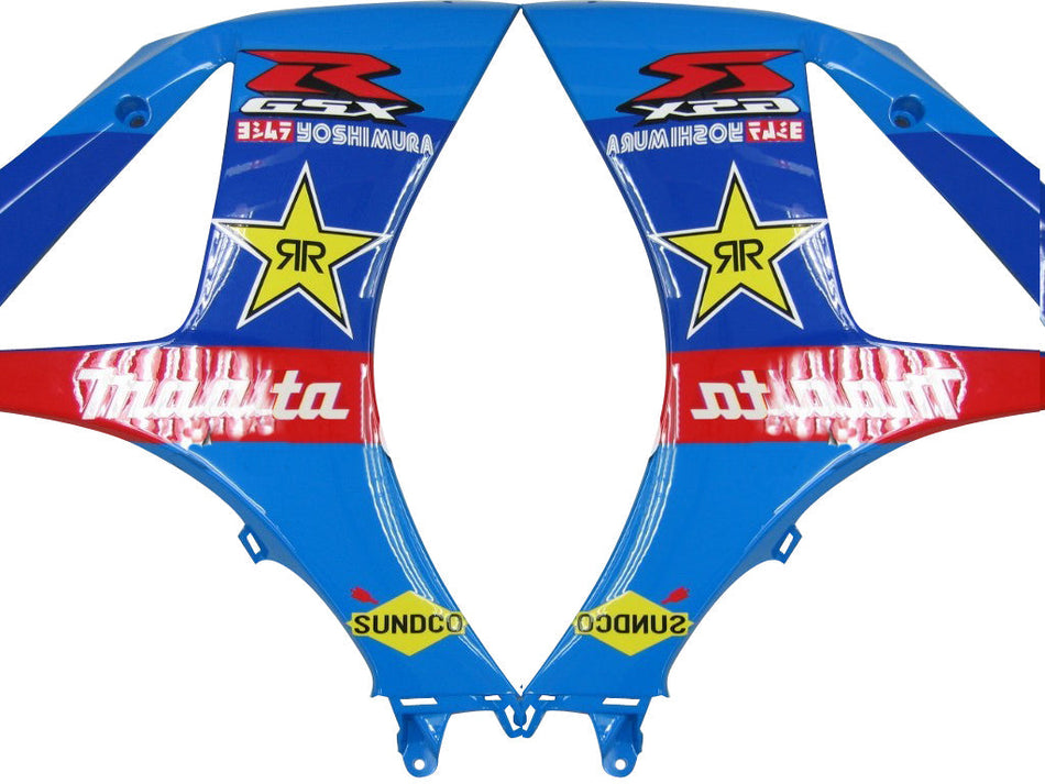 2007-2008 スズキ GSXR 1000 ブルー ロックスター レーシング フェアリング ジェネリック