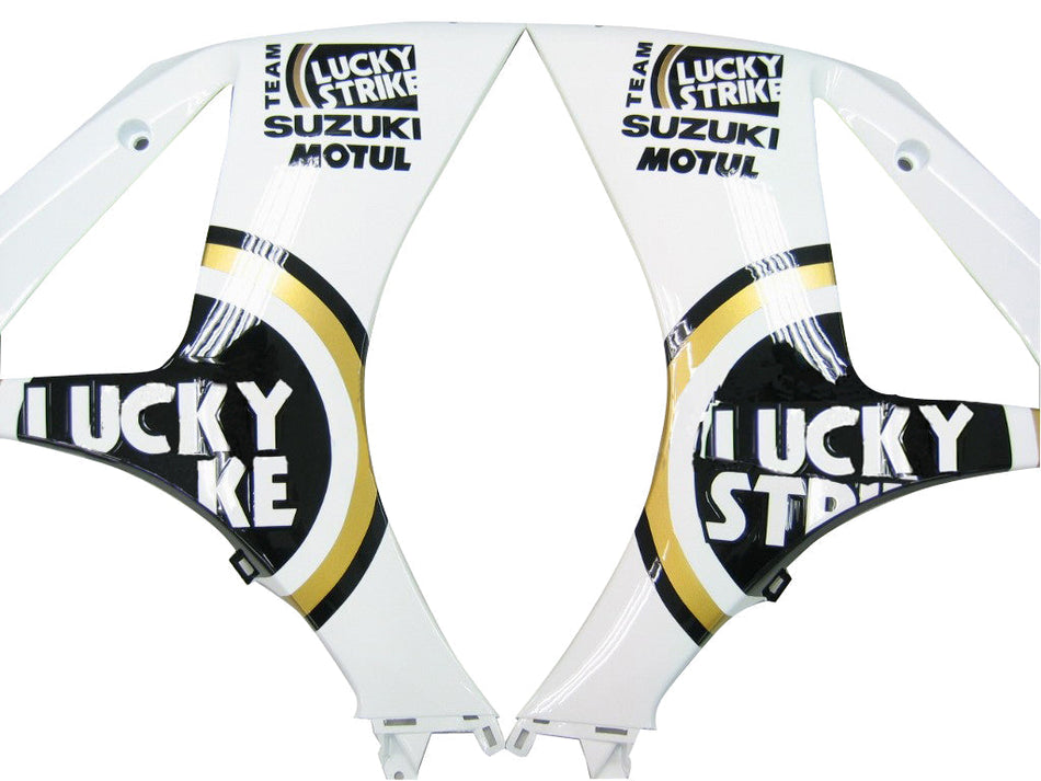 2007-2008 スズキ GSXR 1000 ホワイト ブラック ゴールド ラッキー ストライク レーシング フェアリング ジェネリック