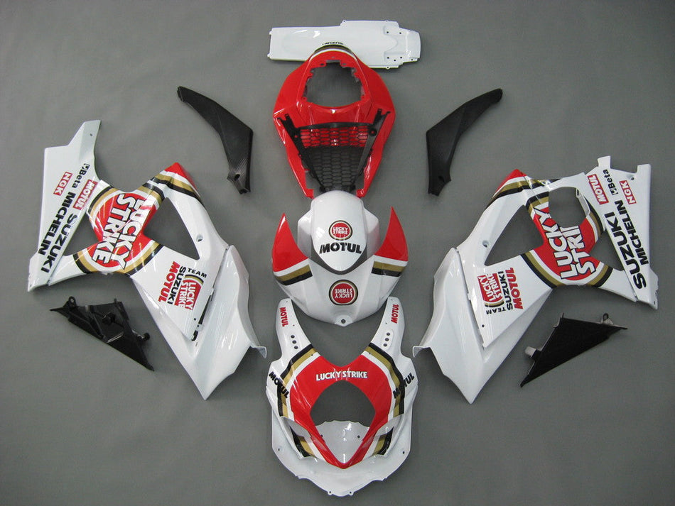 2007-2008 GSXR1000 レッド ボディワーク フェアリング ABS 射出成形プラスチック セット ジェネリック