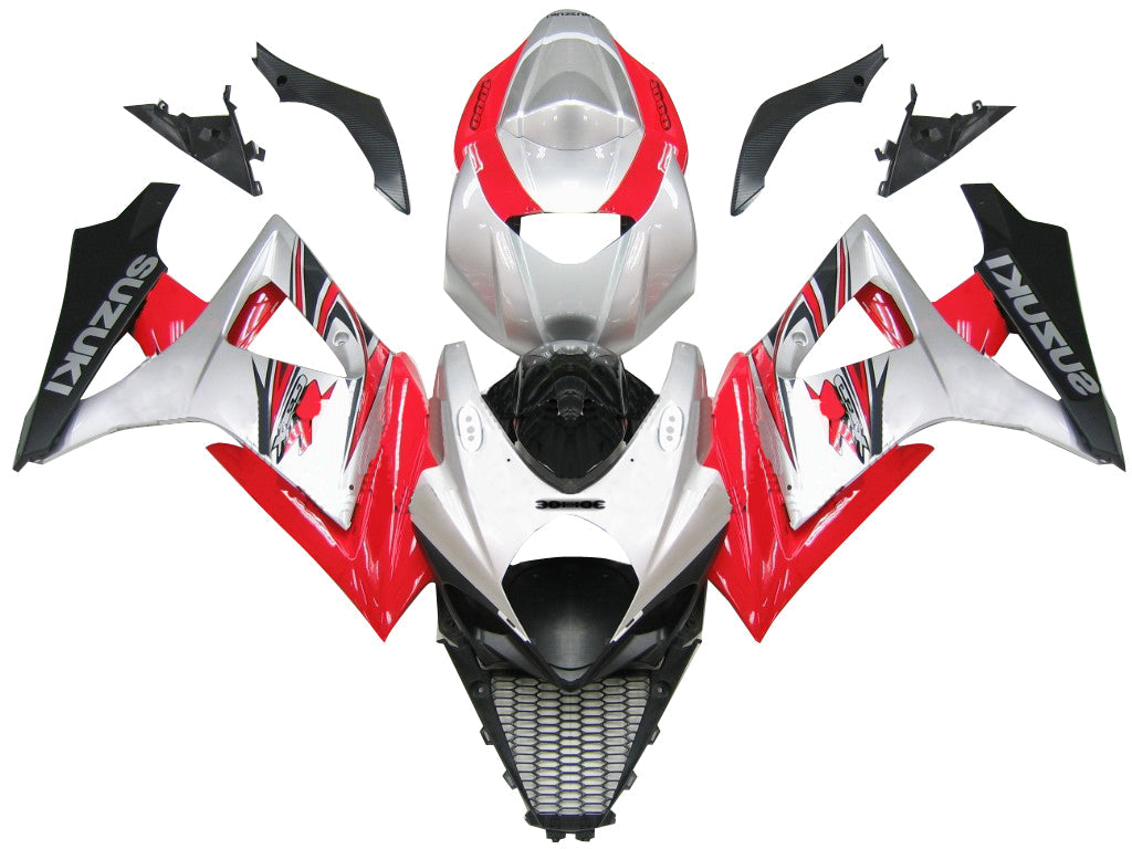 For GSXR1000 2007-2008 Bodywork Fairing Red ABS Injection Molded Plastics Set