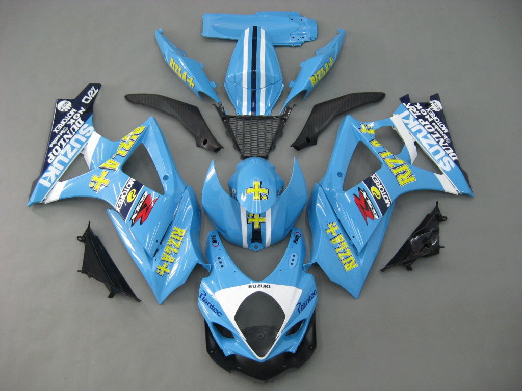 For GSXR1000 2007-2008 Bodywork Fairing Blue ABS Injection Molded Plastics Set