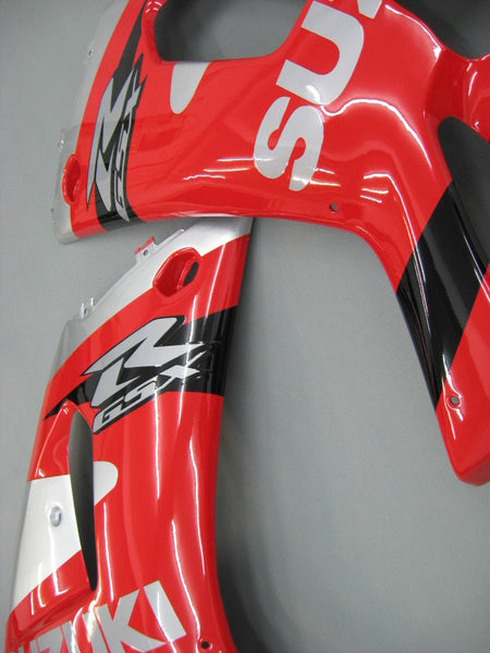 For GSXR600 2001-2003 Bodywork Fairing Red ABS Injection Molded Plastics Set