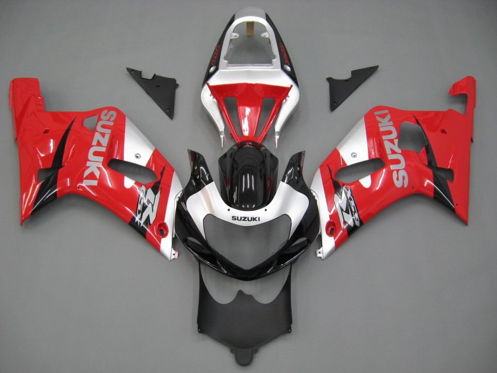 For GSXR600 2001-2003 Bodywork Fairing Red ABS Injection Molded Plastics Set