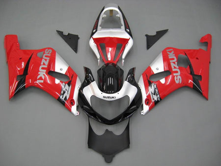 For GSXR600 2001-2003 Bodywork Fairing Red ABS Injection Molded Plastics Set