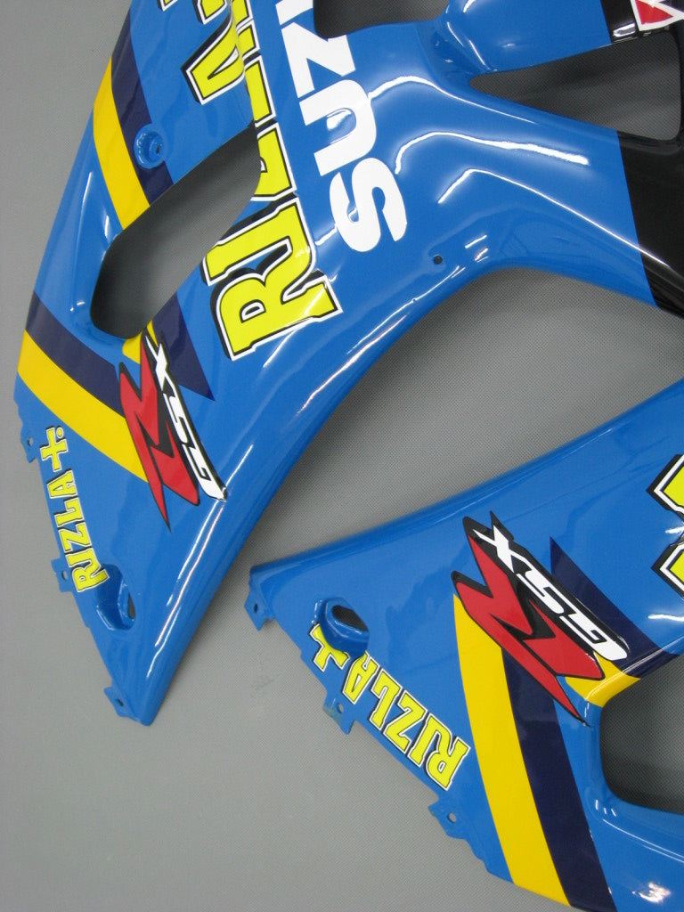 For GSXR600 2001-2003 Bodywork Fairing Blue ABS Injection Molded Plastics Set